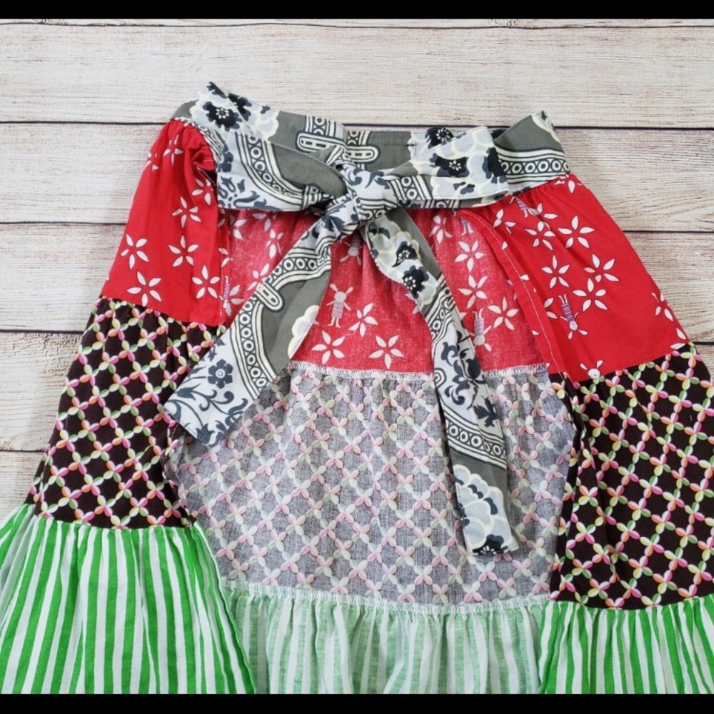 Matilda Jane Ruffle Mixed Print Apron - Picture 3 of 5
